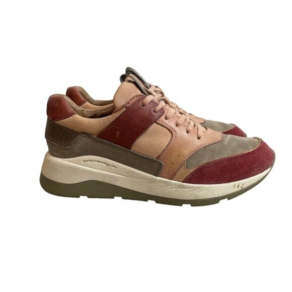 Frye Women's Pink Brown Leather Sport Stud Shoes Sz 8M - Picture 4 of 10